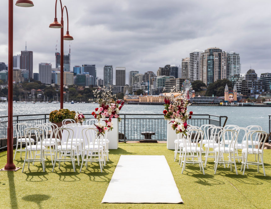 Outdoor Pier Ceremony Package (Plinths & Bentwood Chair).14