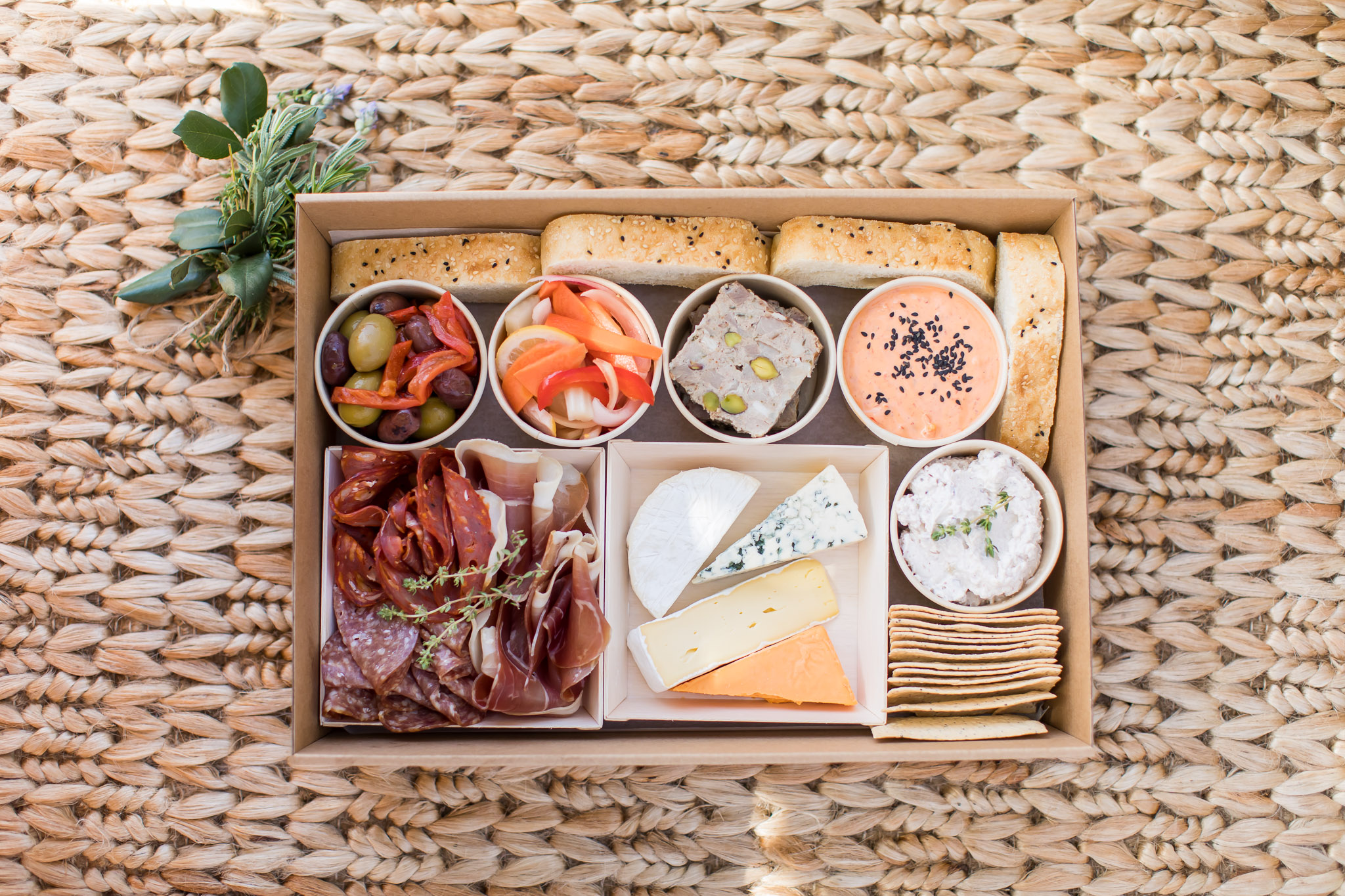 Cheese and charcuterie hamper