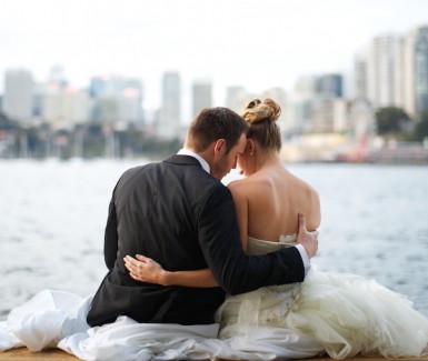 Sydney wedding with harbour views